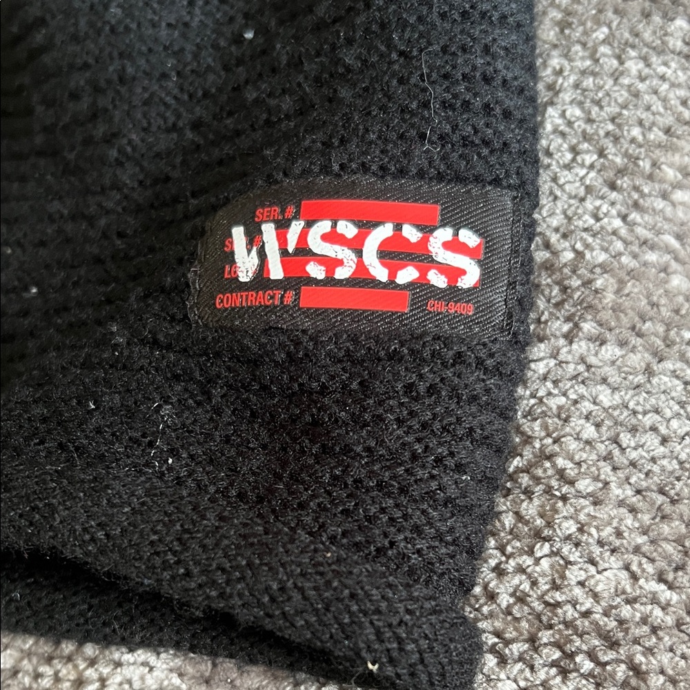 Wornstar Oversized Black Knit Beanie With Skull and Snake Logo - Picture 2 of 3